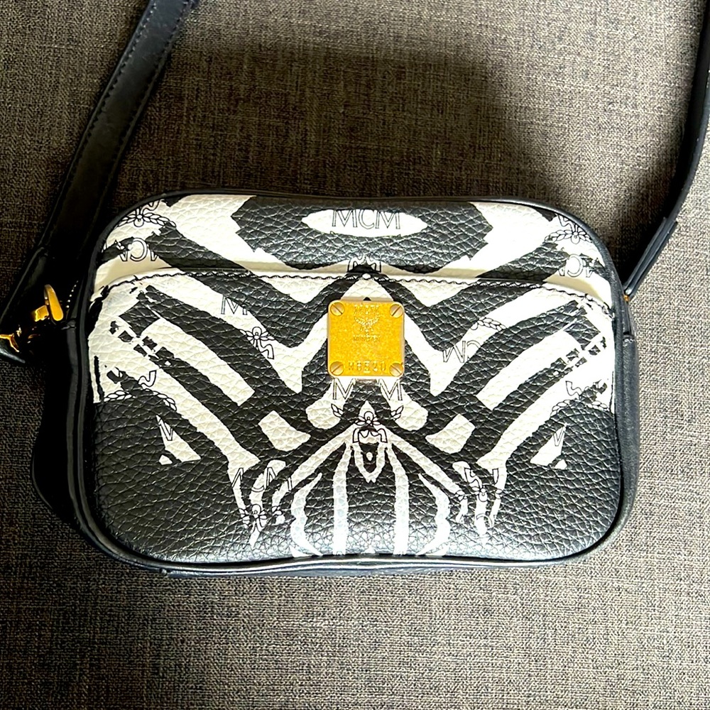 🔥 Limited Edition: Prelove MCM Zebra 🦓 Print Camera Bag